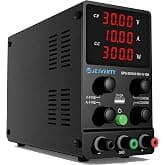 Jesverty DC Power Supply Variable, 0-30V 0-10A Adjustable Switching DC Regulated Bench Power Supply with High Precision 4-Dig